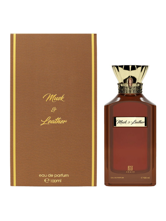 Ahmed Al Maghribi Musk & Leather 100ml EDP perfume bottle - Estilo Fresco Dubai
