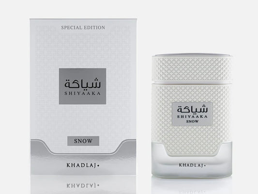Khadlaj Special Edition Shiyaaka Snow 100ml EDP perfume bottle - Estilo Fresco Dubai